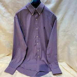 Ralph Lauren Button Down Sport Shirt, XL, Checkered